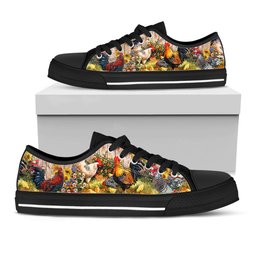 Chicken Women's Low Top Shoes Rustic Roamers