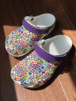Sewing Lover Graphic Clogs ColorBurst Quilt Blocks