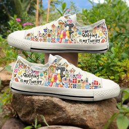 Sewing Lover Women's Low Top Shoes Quilting Is My Therapy