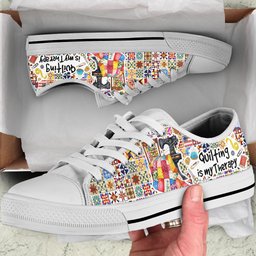Sewing Lover Women's Low Top Shoes Quilting Is My Therapy