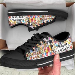 Sewing Lover Women's Low Top Shoes Quilting Is My Therapy