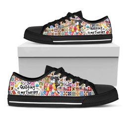 Sewing Lover Women's Low Top Shoes Quilting Is My Therapy