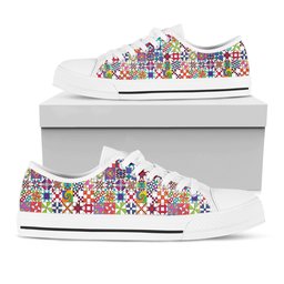 Sewing Lover Women's Low Top Shoes ColorBurst Quilt Blocks