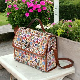 Sewing Lover Satchel Handbag Quilt Blocks
