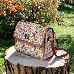 Sewing Lover Satchel Handbag Quilt Blocks