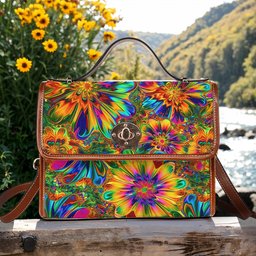Hippie Satchel Handbag Rainbow Reverie