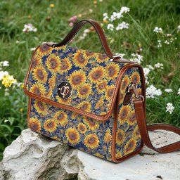 Sunflower Satchel Handbag Gorgeous Sunflowers