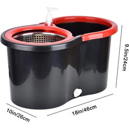 Spin Mop Bucket with Wringer Basket – Stainless Steel Mop Bucket Dimensions"
