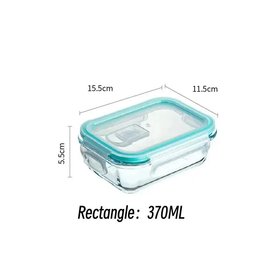Leakproof glass bento lunch box for meal prep and office use