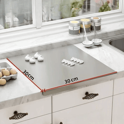 304 stainless steel chopping board 40x50cm size on kitchen counter