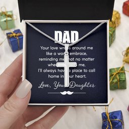 Stainless Cross Necklace for Dad Gift