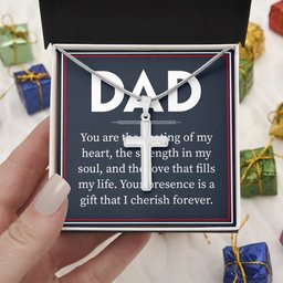 Dad Stainless Cross Necklace Gift
