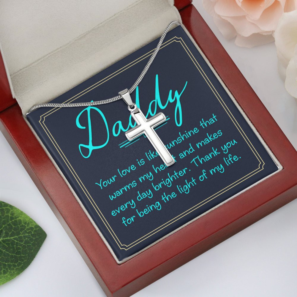 Stainless Cross Necklace for Daddy