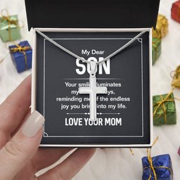 Stainless Cross Necklace My Dear Son