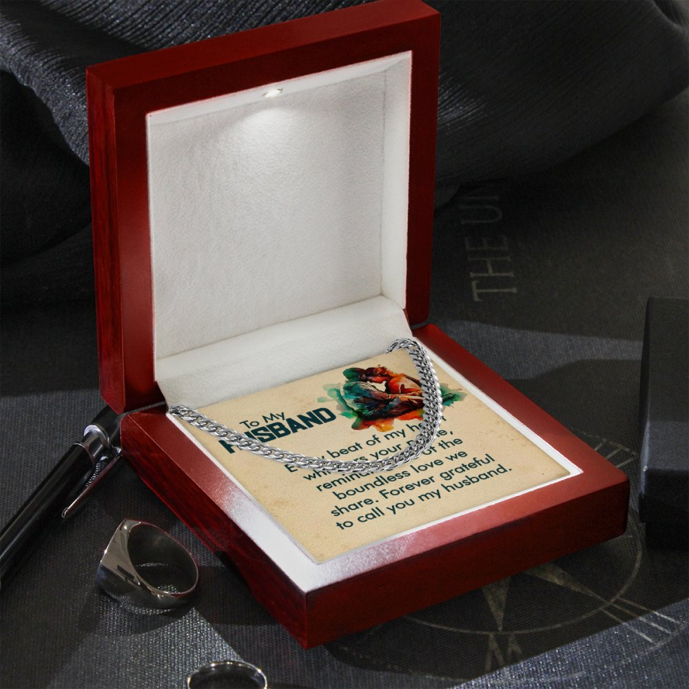 Cuban Link Chain for To My Husband Gift