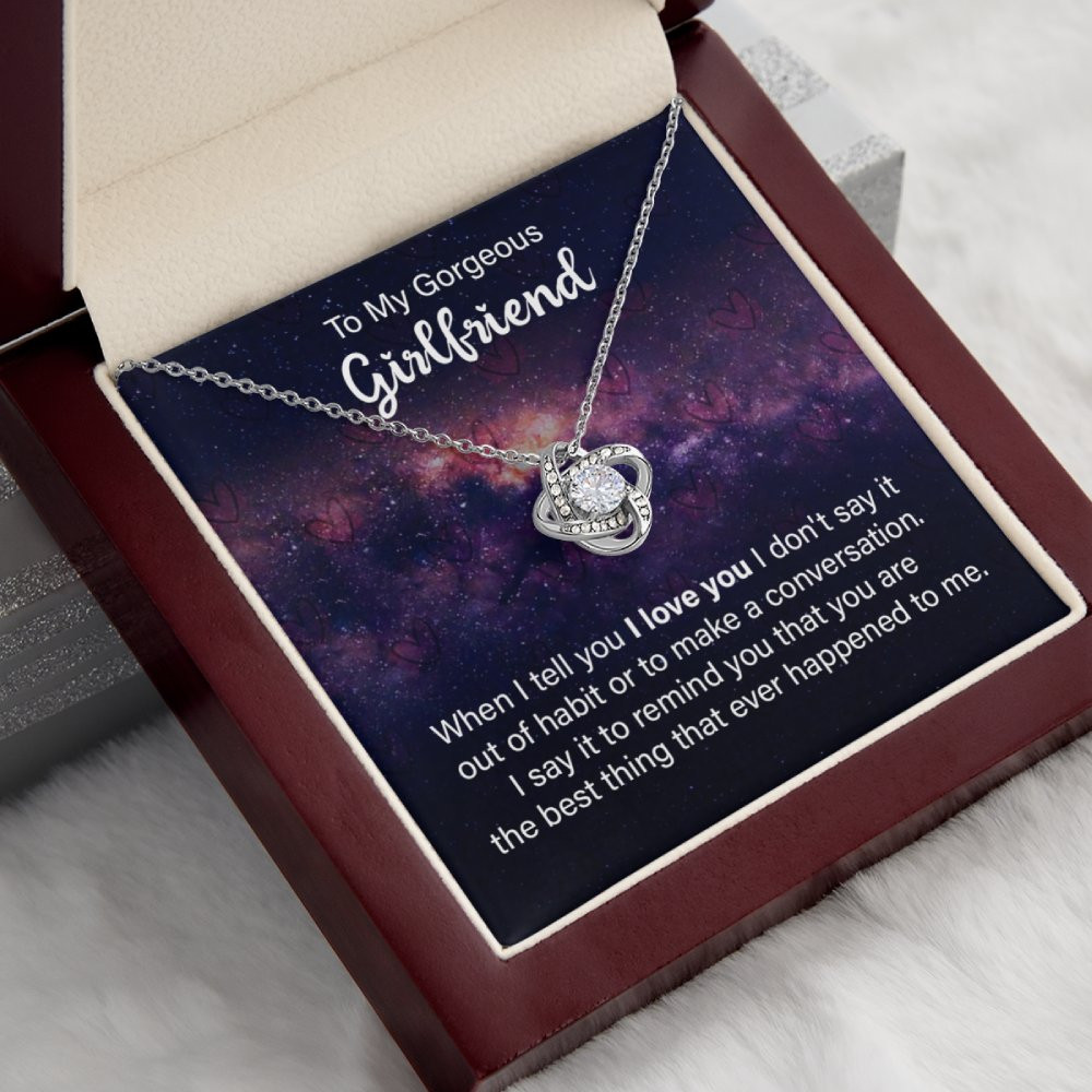 Silver Necklace Knot