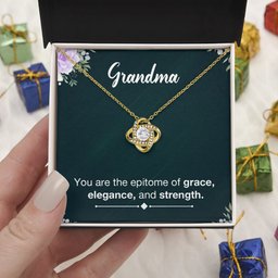 Sterling Silver Love Knot Necklace for Grandma