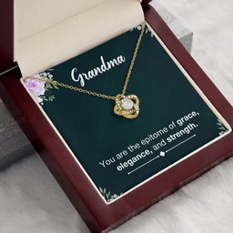 Sterling Silver Love Knot Necklace for Grandma