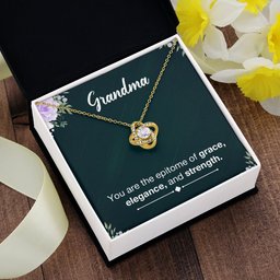 Sterling Silver Love Knot Necklace for Grandma