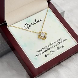 Silver Love Knot Necklace for Grandma