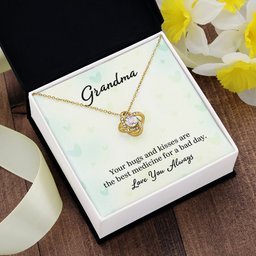 Silver Love Knot Necklace for Grandma
