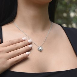 Silver Love Knot Necklace for Grandma