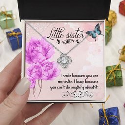 Premium Love Knot Necklace for Little Sister