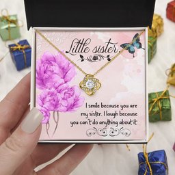 Premium Love Knot Necklace for Little Sister