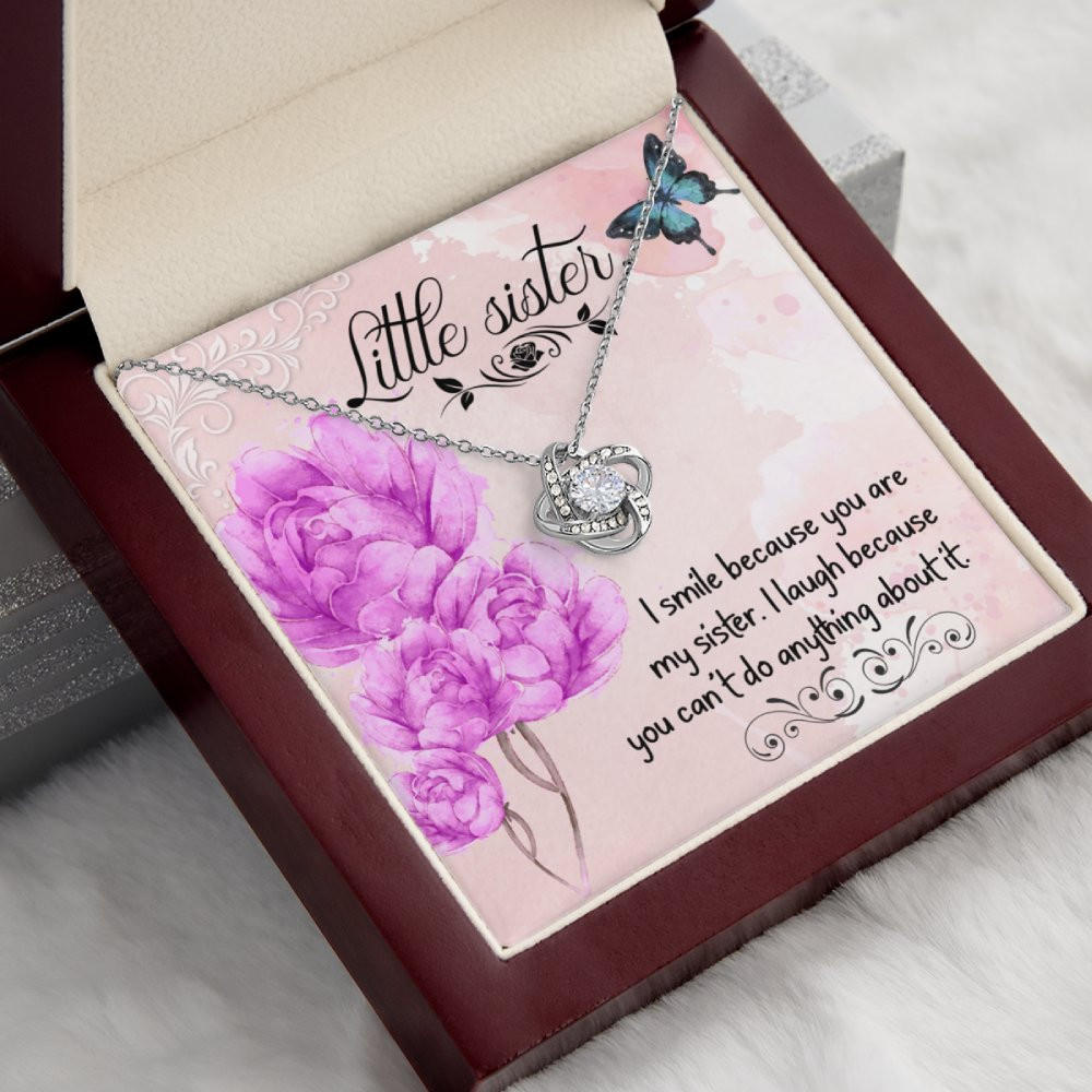 Premium Love Knot Necklace for Little Sister