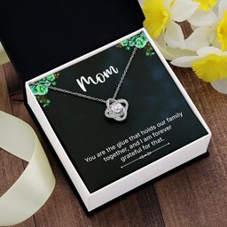 To My Loving Mom Love Knot Necklace