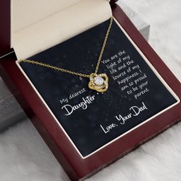 To My Beautiful Daughter Love Knot Necklace