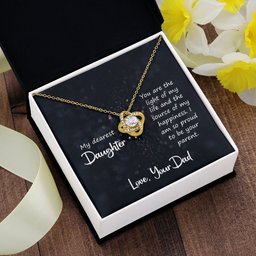 To My Beautiful Daughter Love Knot Necklace