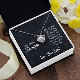 To My Beautiful Daughter Love Knot Necklace
