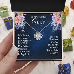 Premium Love Knot Necklace To My Beautiful Wife Gift