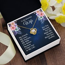 Premium Love Knot Necklace To My Beautiful Wife Gift