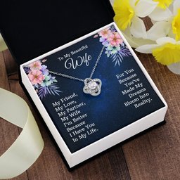 Premium Love Knot Necklace To My Beautiful Wife Gift