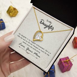To My Daughter Heart Necklace