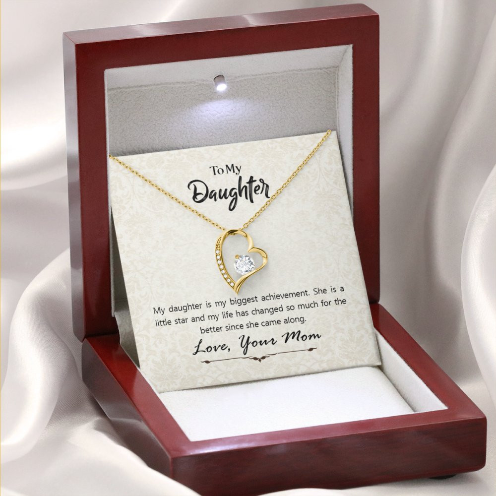 To My Daughter Heart Necklace