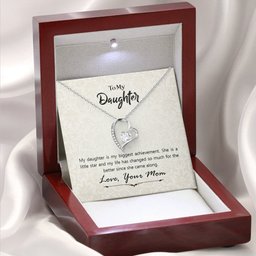 To My Daughter Heart Necklace