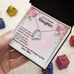To My Daughter Necklace Love Mom