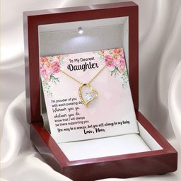 To My Daughter Necklace Love Mom