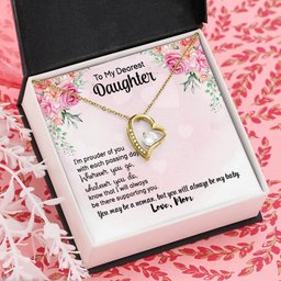 To My Daughter Necklace Love Mom