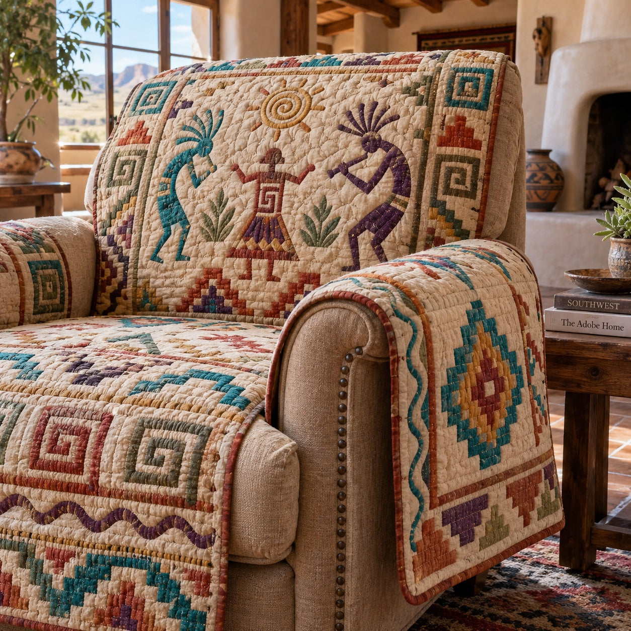 Desert Spirit Dance Quilted Sofa Cover Holiday Living Room Decor Secret Santa Gifts
