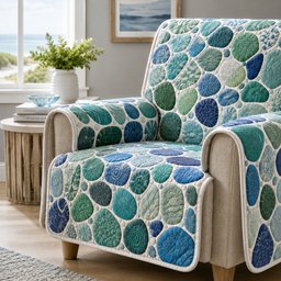 Emerald Tide Shoal Quilted Sofa Cover Christmas Quilted Couch Cover For Holiday Decor