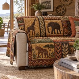 Big Five Realm Quilted Sofa Cover Holiday Living Room Decor Christmas Presents