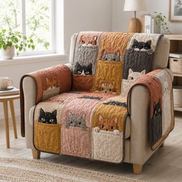 Curious Paws Hideaway Quilted Sofa Cover Holiday Sofa Cover Christmas Gifts