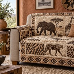 Serengeti Roam Quilted Sofa Cover Festive Quilted Sofa Cover Christmas Gift Ideas