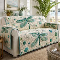 Ocean Skimmer Flight Quilted Sofa Cover Quilted Sofa Slipcover Gift For New Home