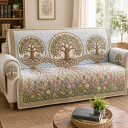 Life Branches Quilted Sofa Cover Quilted Couch Protector Best Christmas Gift Ideas_