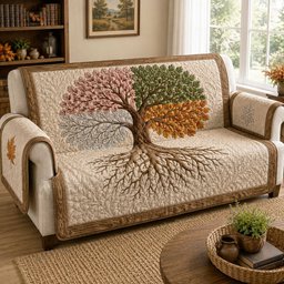 Living Roots Quilted Sofa Cover Quilted Living Room Decor Christmas Gifts